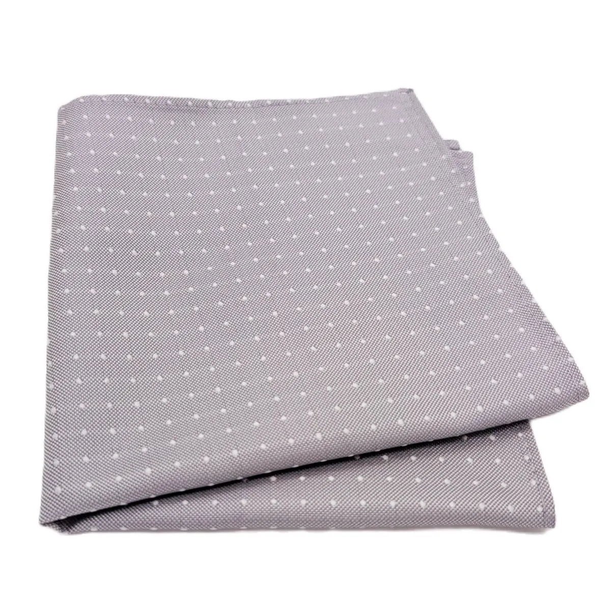 Dotty Silver Silk Wedding Swatch