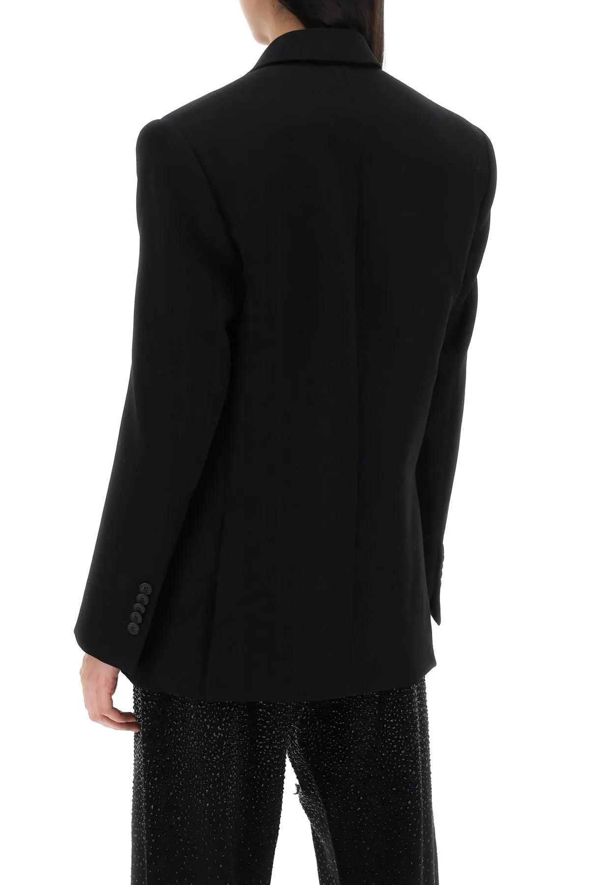 double-breasted blazer W4007PC BLACK