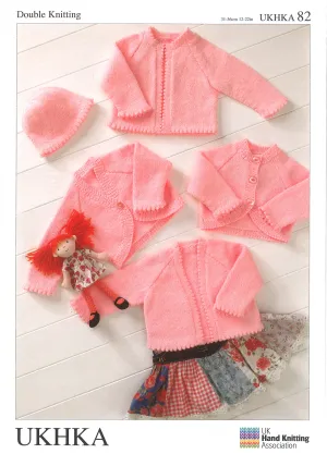 Double Knitting Pattern Boleros Cardigans Hat 0 To 2 years 31-56 cm 12-22 inches
