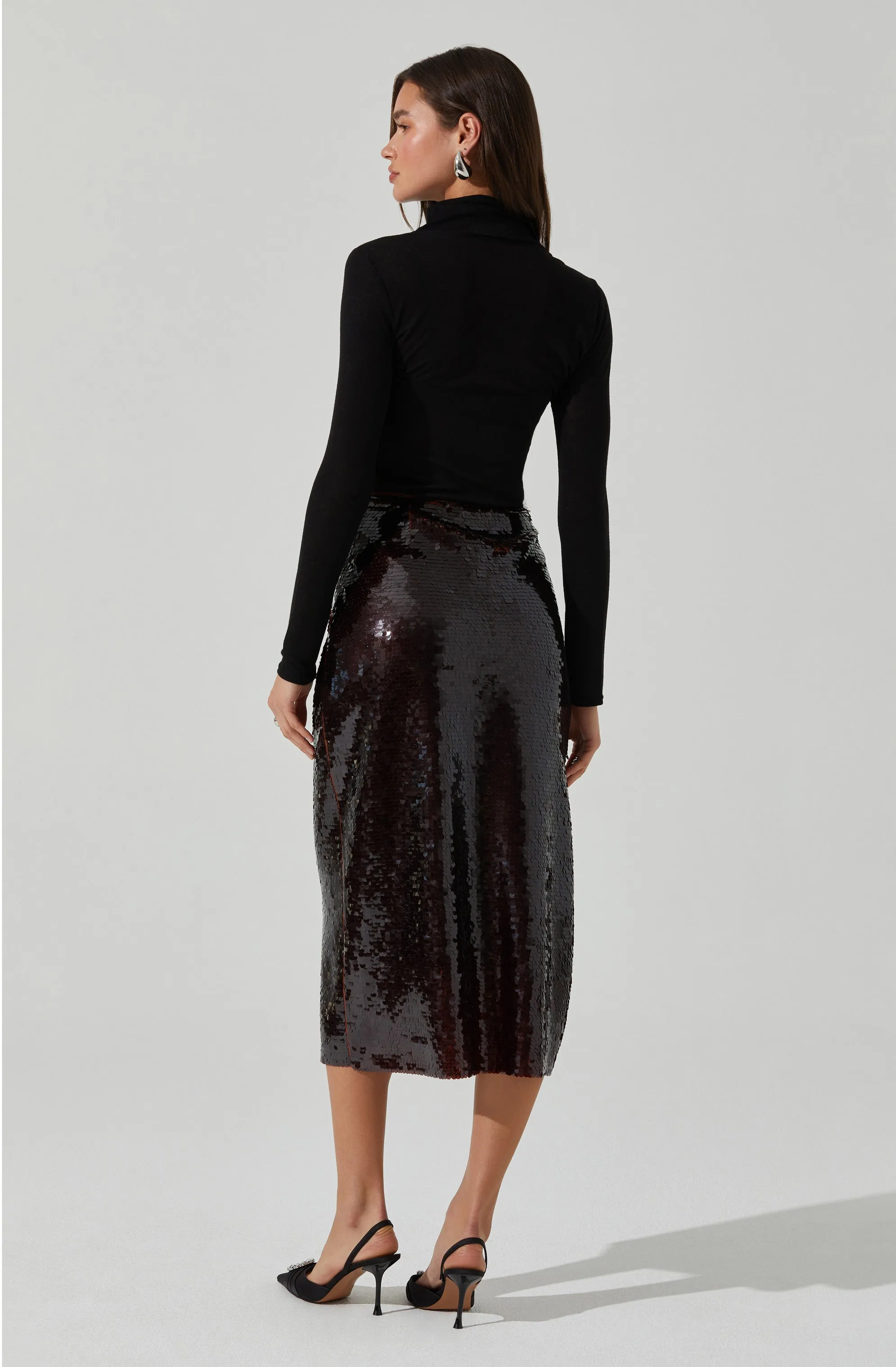 Dova Sequin Midi Skirt