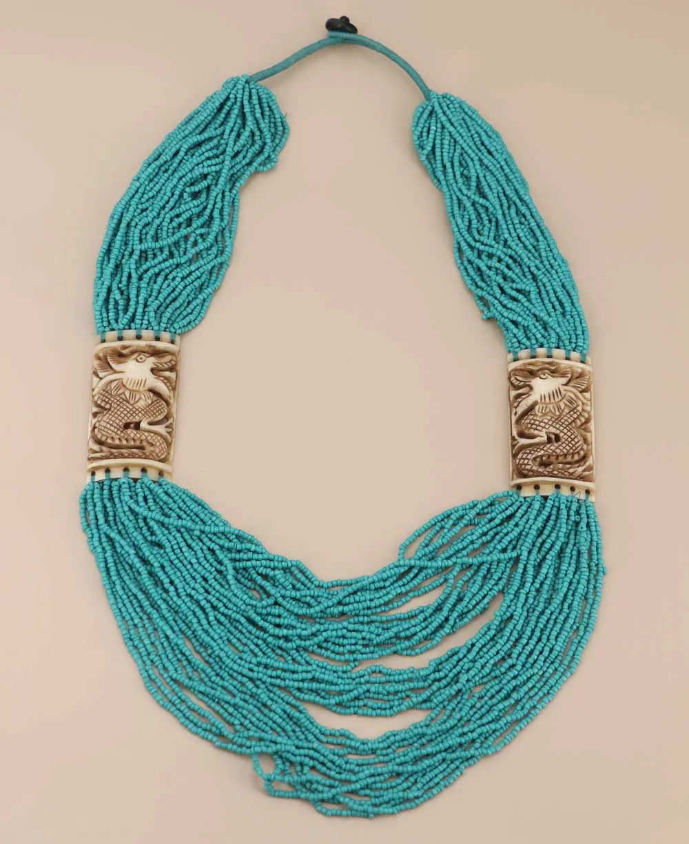 Dragon Carving Statement Necklace