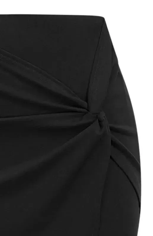 Draped Asymmetrical Fashion Pleated Skirt