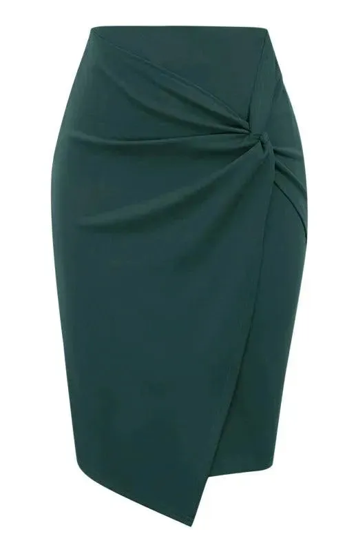 Draped Asymmetrical Fashion Pleated Skirt