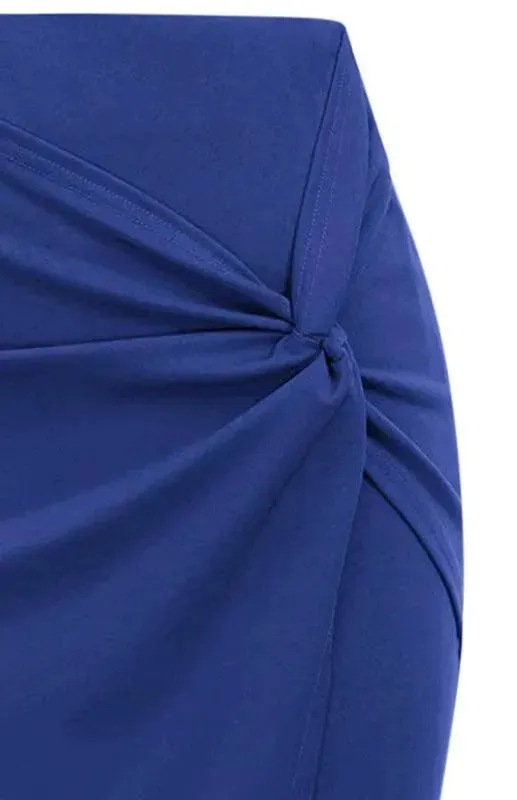 Draped Asymmetrical Fashion Pleated Skirt