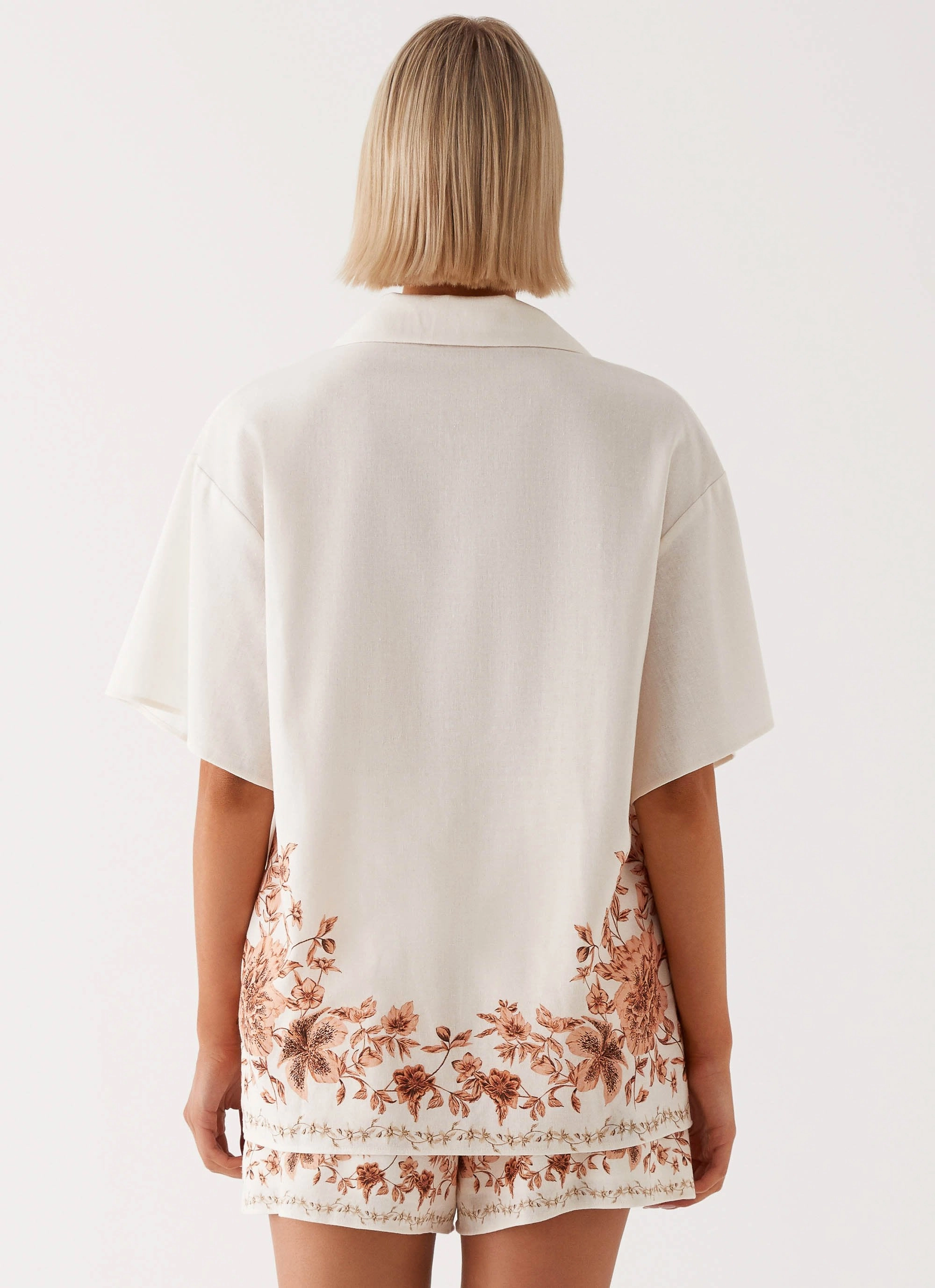 Dreamy Days Oversized Linen Shirt - Ivory