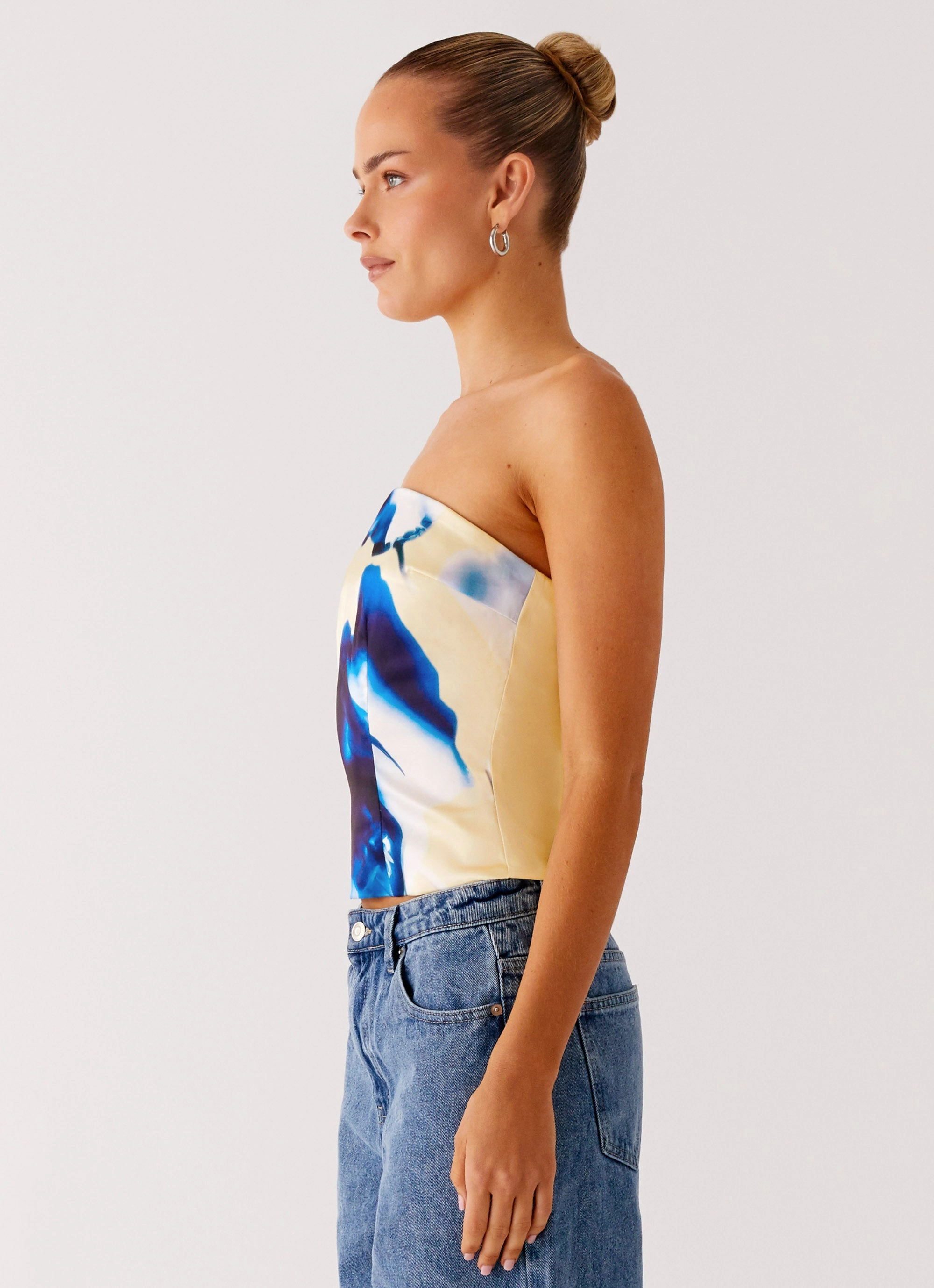 Dreamy Skies Strapless Top - Heirloom Floral