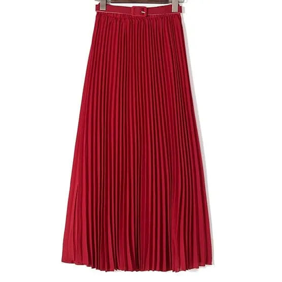 DressBetty - Womens High Waist Bohemian Pleated Maxi Skirts