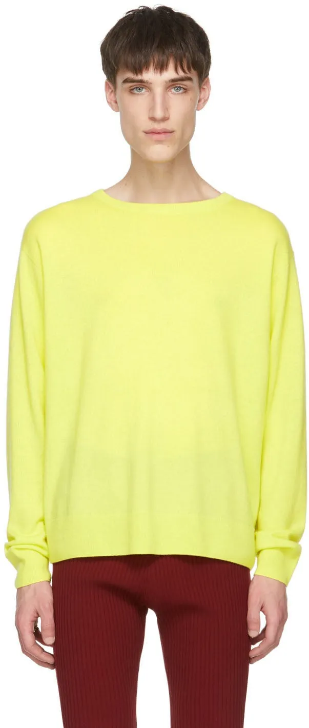 Dries Van Noten Yellow Cashmere Sweater