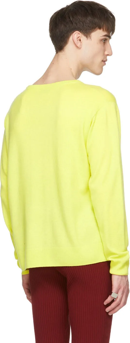 Dries Van Noten Yellow Cashmere Sweater