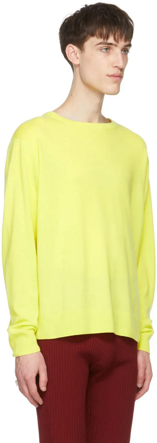 Dries Van Noten Yellow Cashmere Sweater