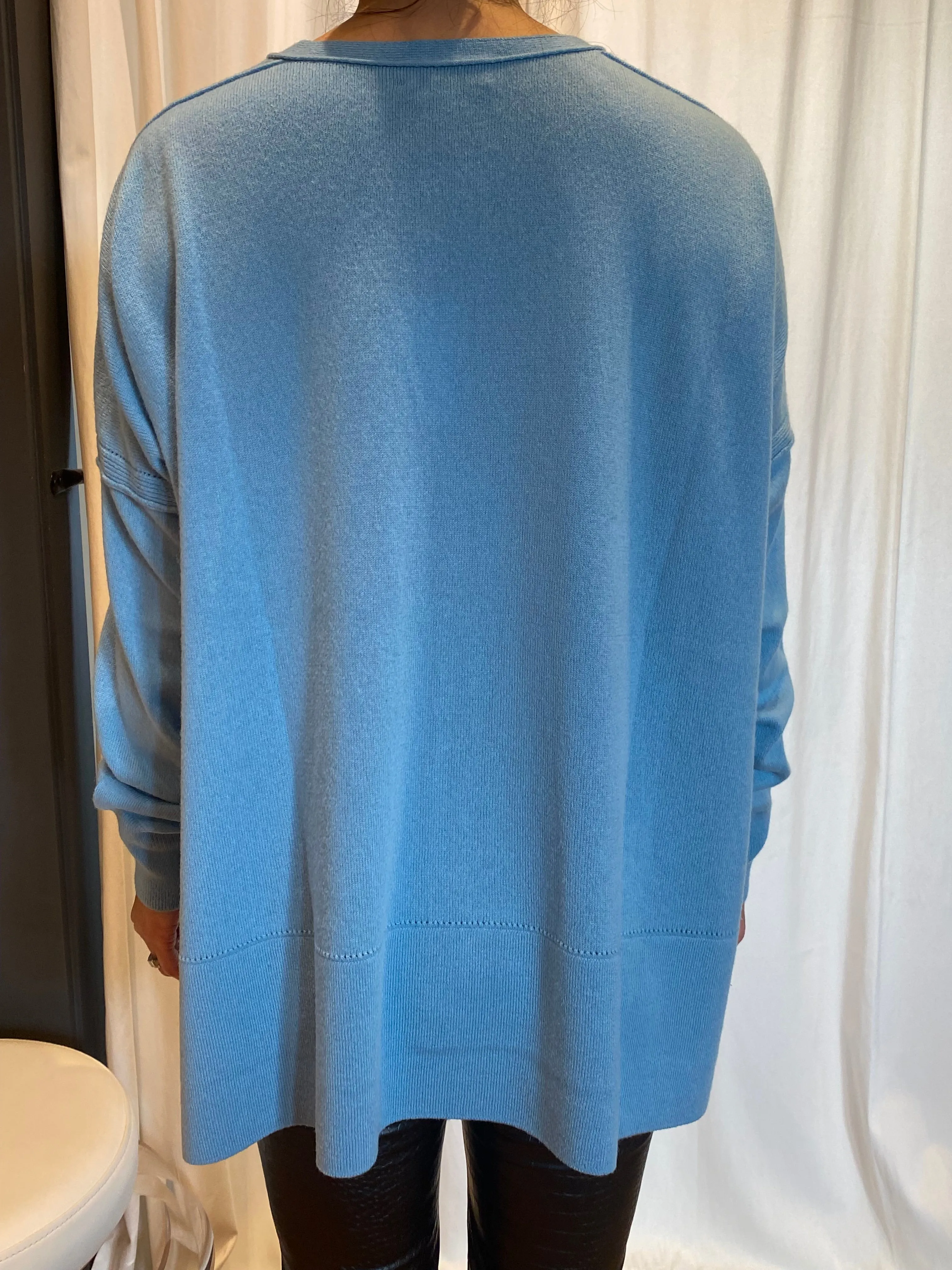 Dropped Shoulder Long Sleeve Cardigan | Heron