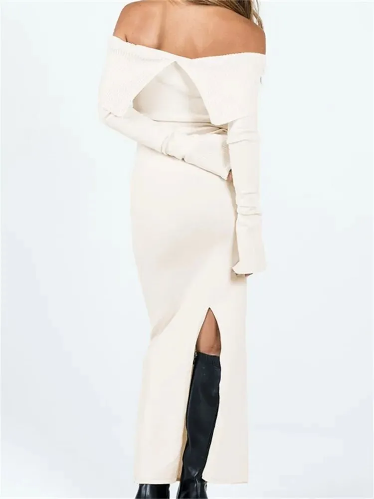 Duchess Off-Shoulder Maxi Dress