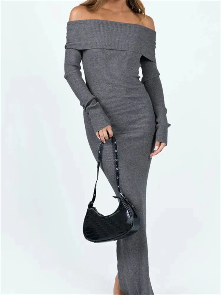 Duchess Off-Shoulder Maxi Dress