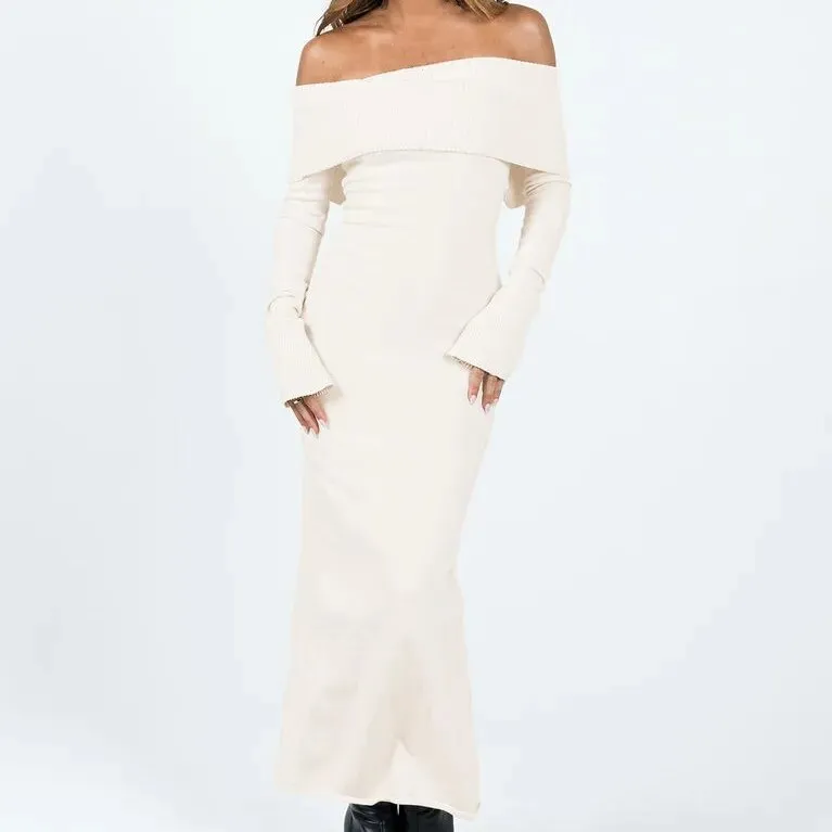 Duchess Off-Shoulder Maxi Dress