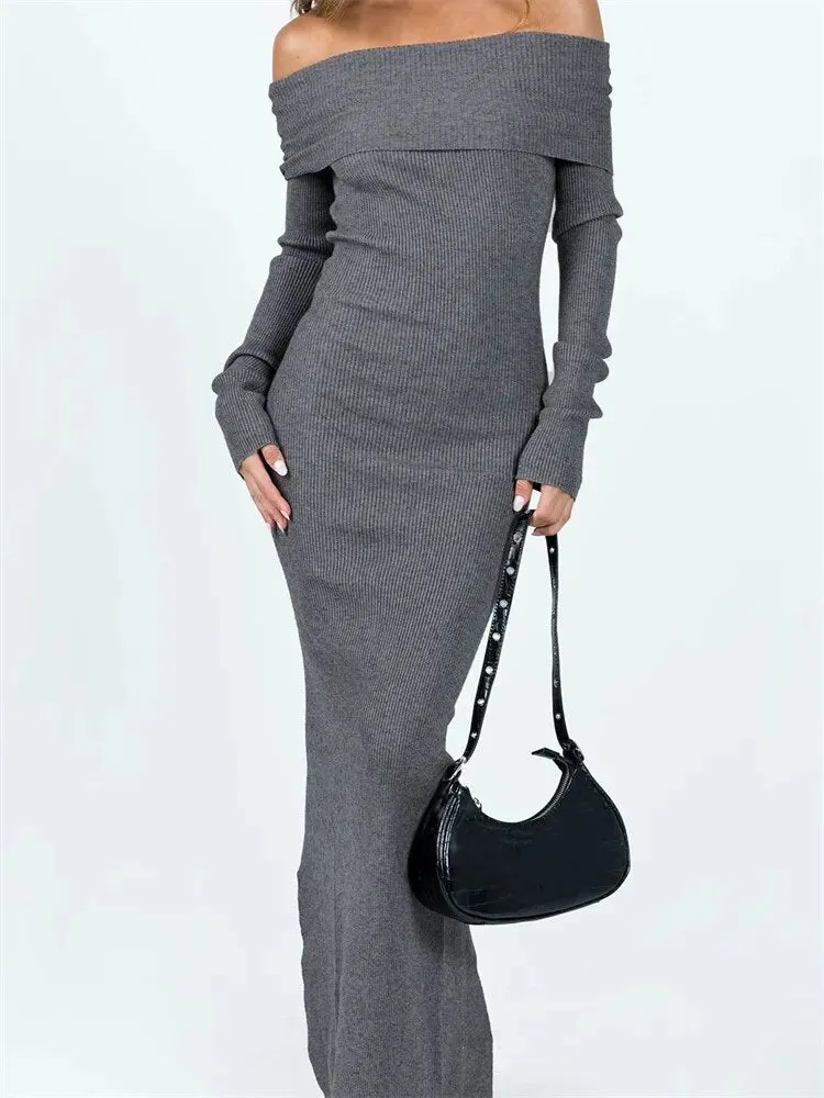 Duchess Off-Shoulder Maxi Dress
