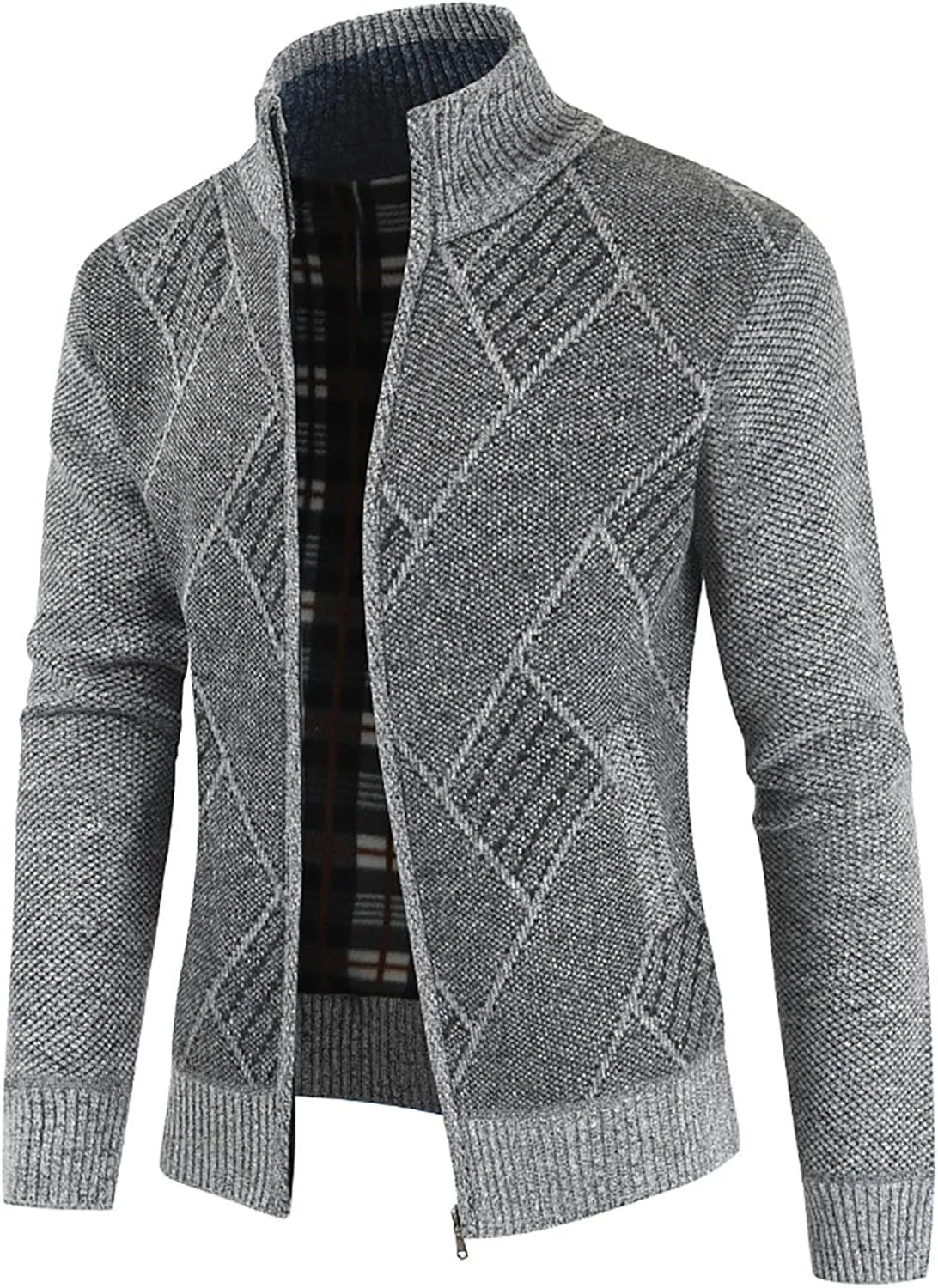 DuDubaby Funny Ugly Sweater for Mens Autumn and Winter Fashion Loose Cardigan Warm Lapel Hooded Jacket Sweater