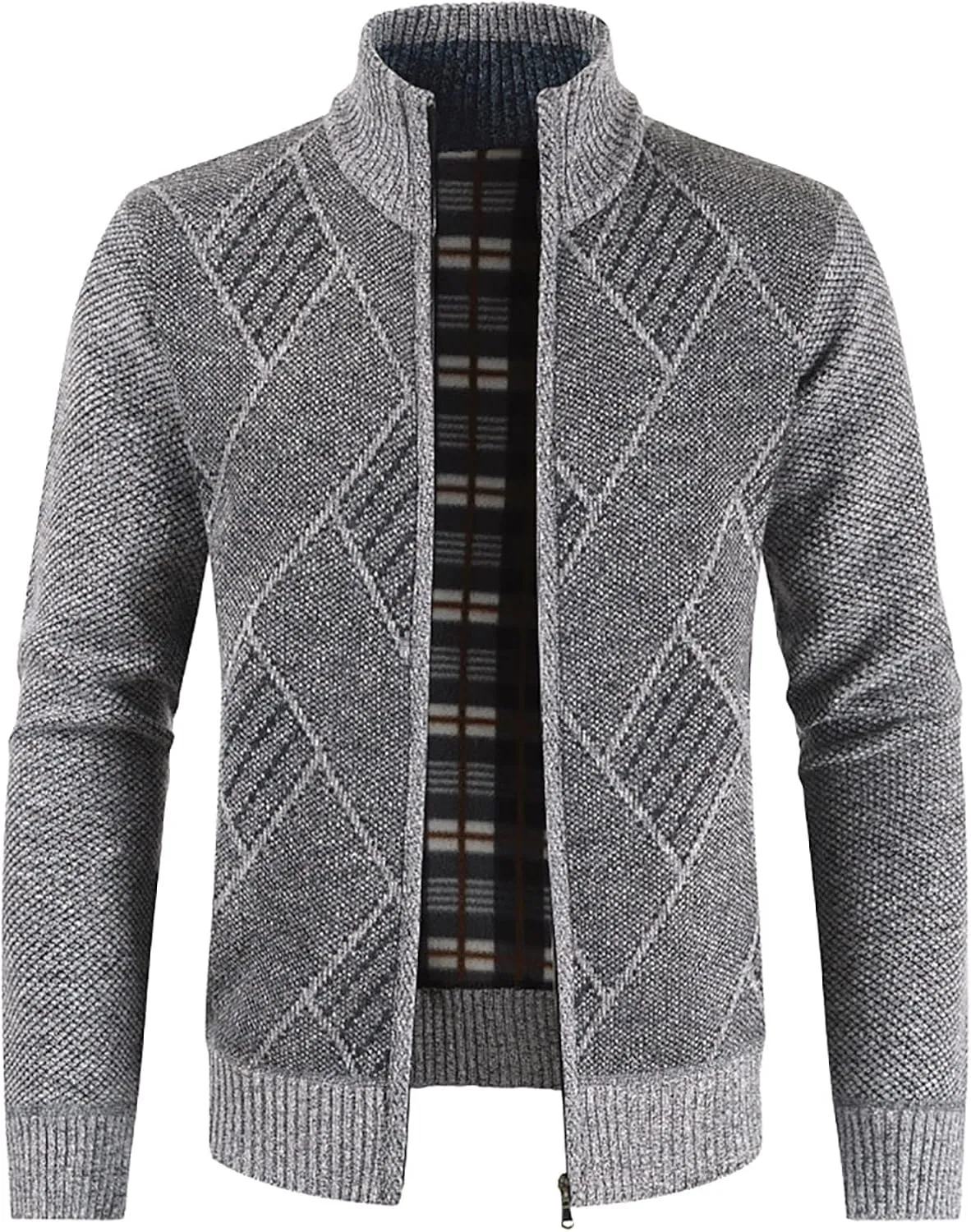 DuDubaby Funny Ugly Sweater for Mens Autumn and Winter Fashion Loose Cardigan Warm Lapel Hooded Jacket Sweater