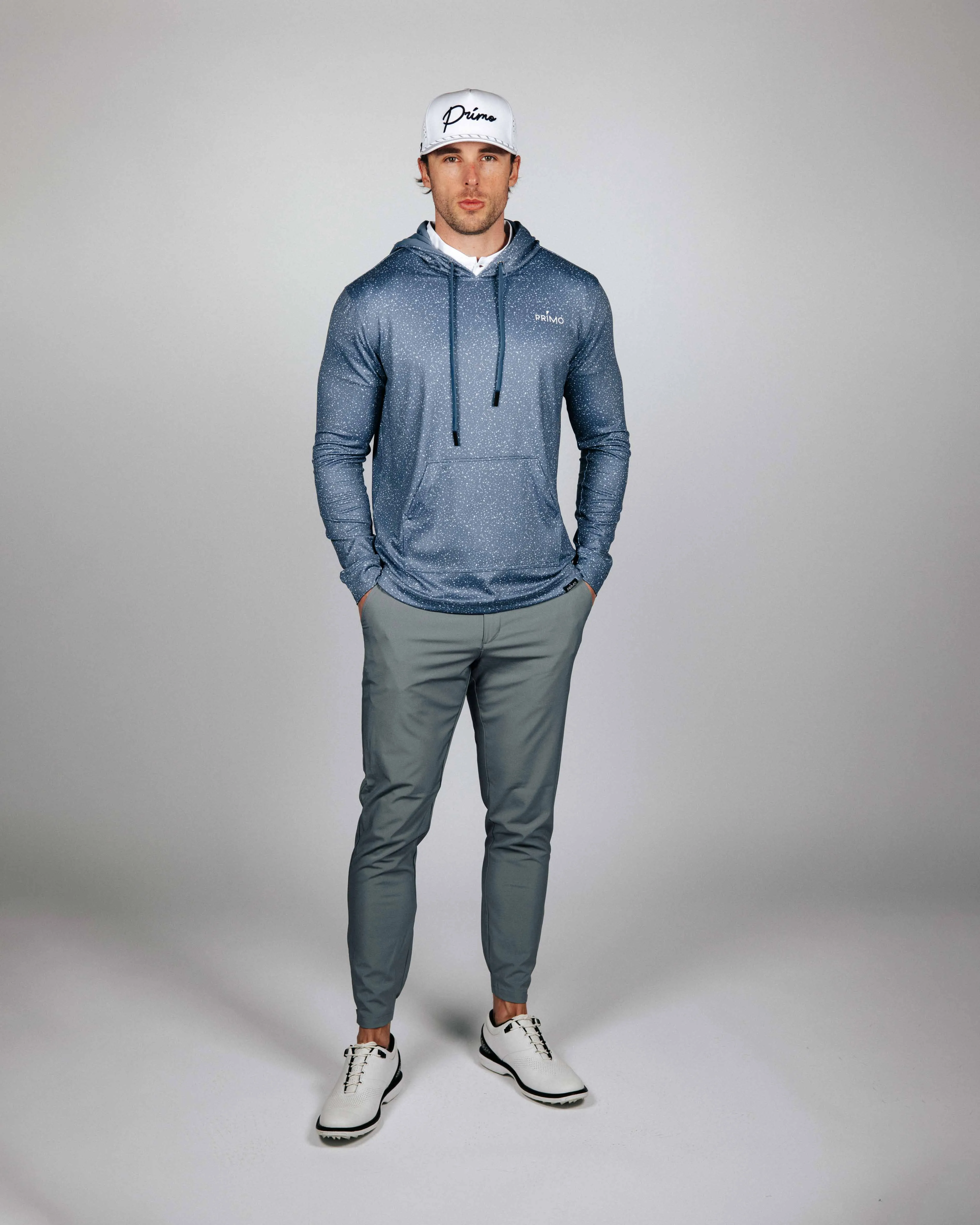 Dusty Blue Speckle Golf Hoodie