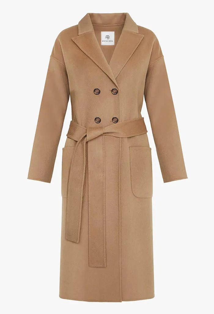 Dylan Coat - Camel Cashmere Blend