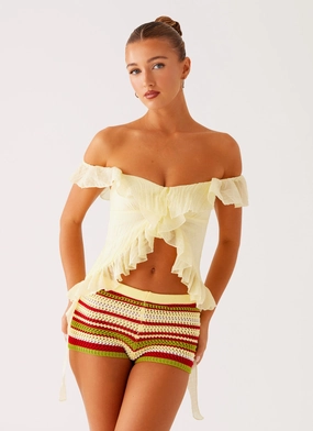 Dylan Off Shoulder Top - Yellow Dylan Off Shoulder Top - Yellow