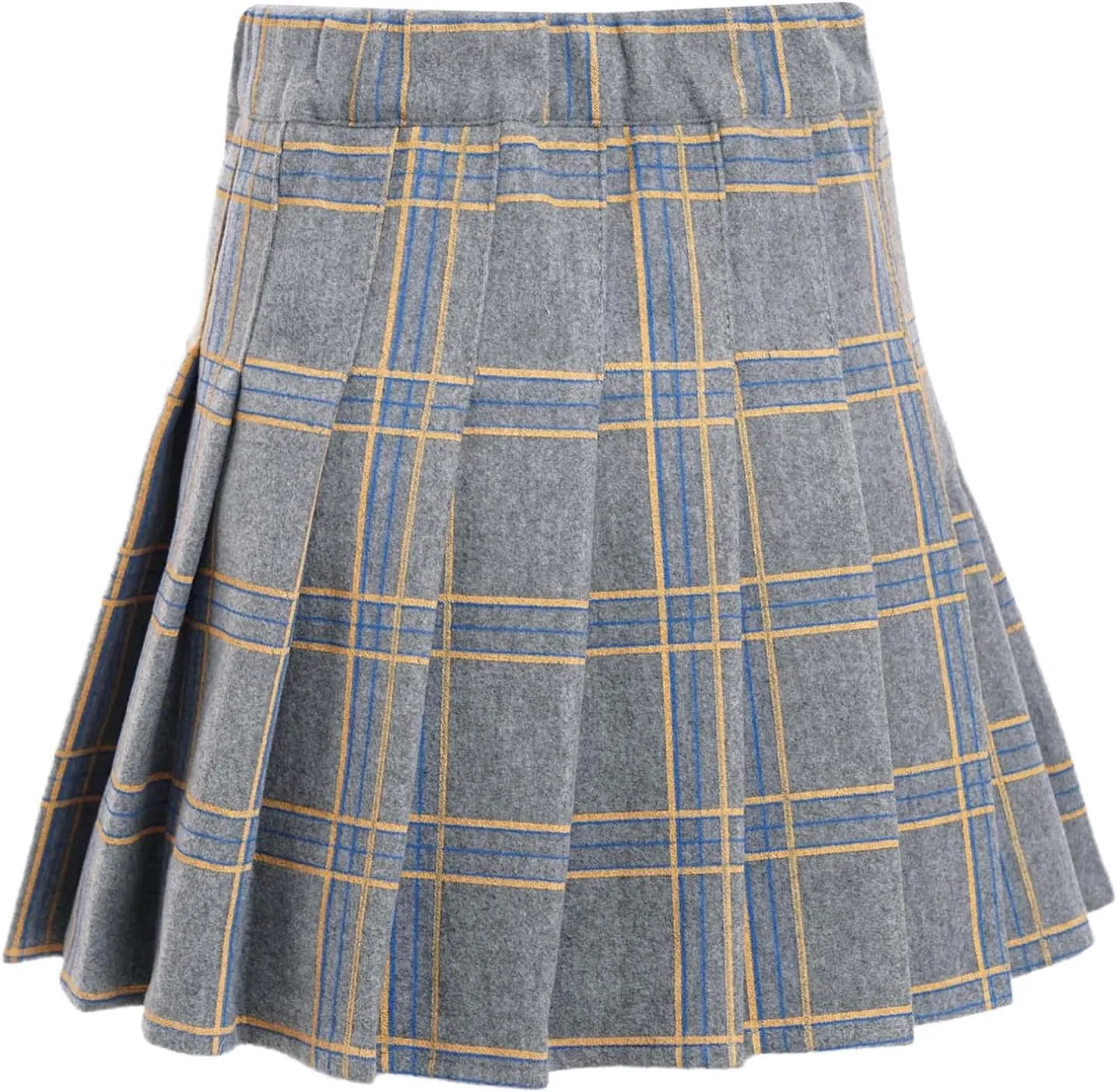 easyforever Kids Girls Plaid A-Line Pleated Mini Skirts School Uniform Skirts Skater Tennis Scooter Skirts Skorts