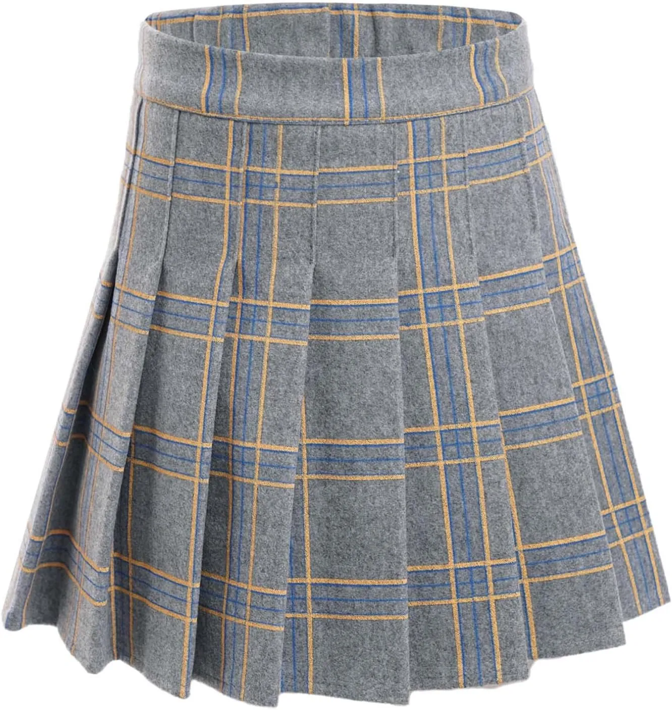 easyforever Kids Girls Plaid A-Line Pleated Mini Skirts School Uniform Skirts Skater Tennis Scooter Skirts Skorts