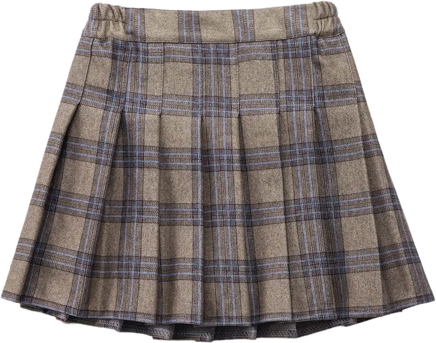 easyforever Kids Girls Plaid A-Line Pleated Mini Skirts School Uniform Skirts Skater Tennis Scooter Skirts Skorts