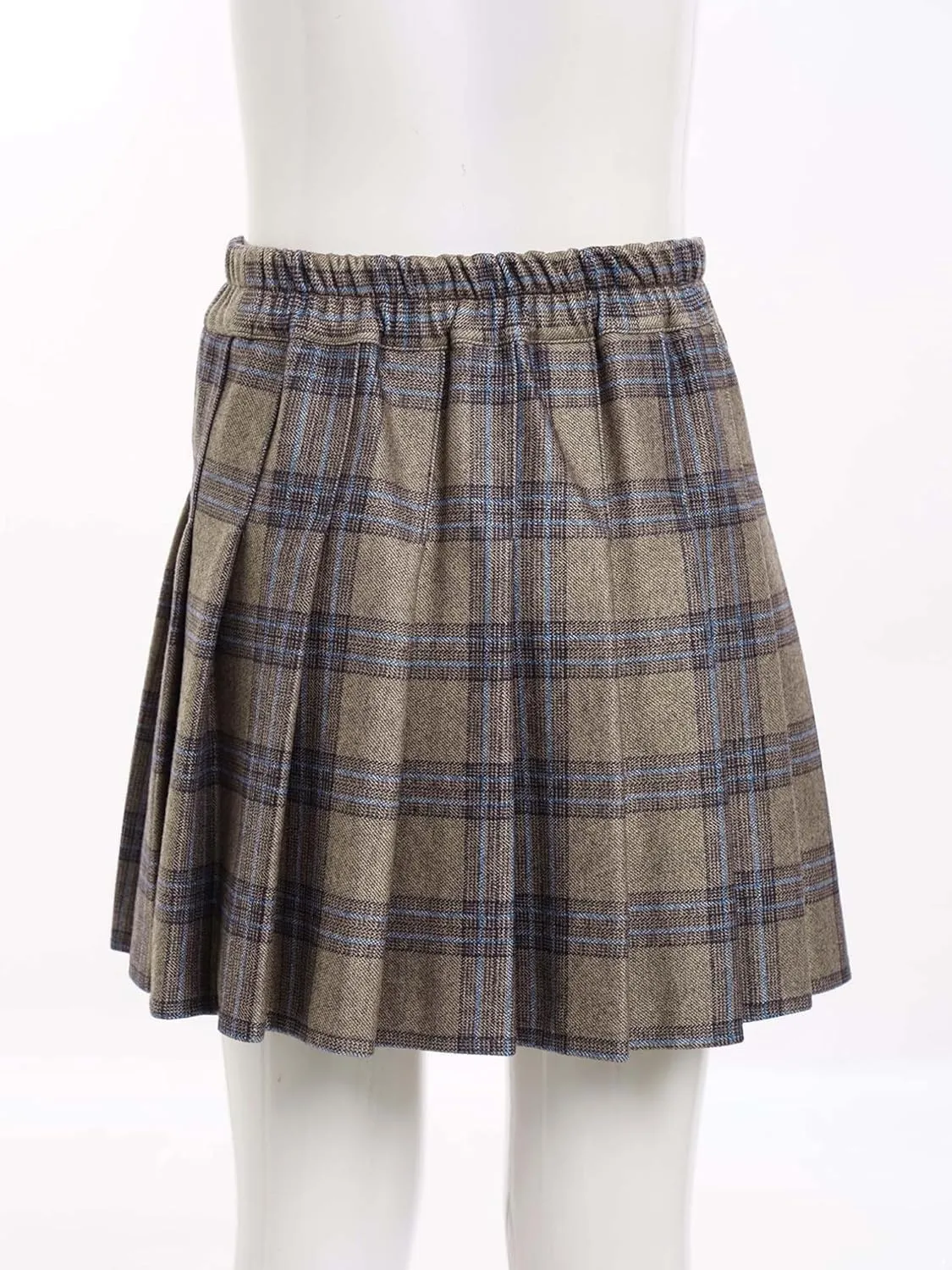 easyforever Kids Girls Plaid A-Line Pleated Mini Skirts School Uniform Skirts Skater Tennis Scooter Skirts Skorts