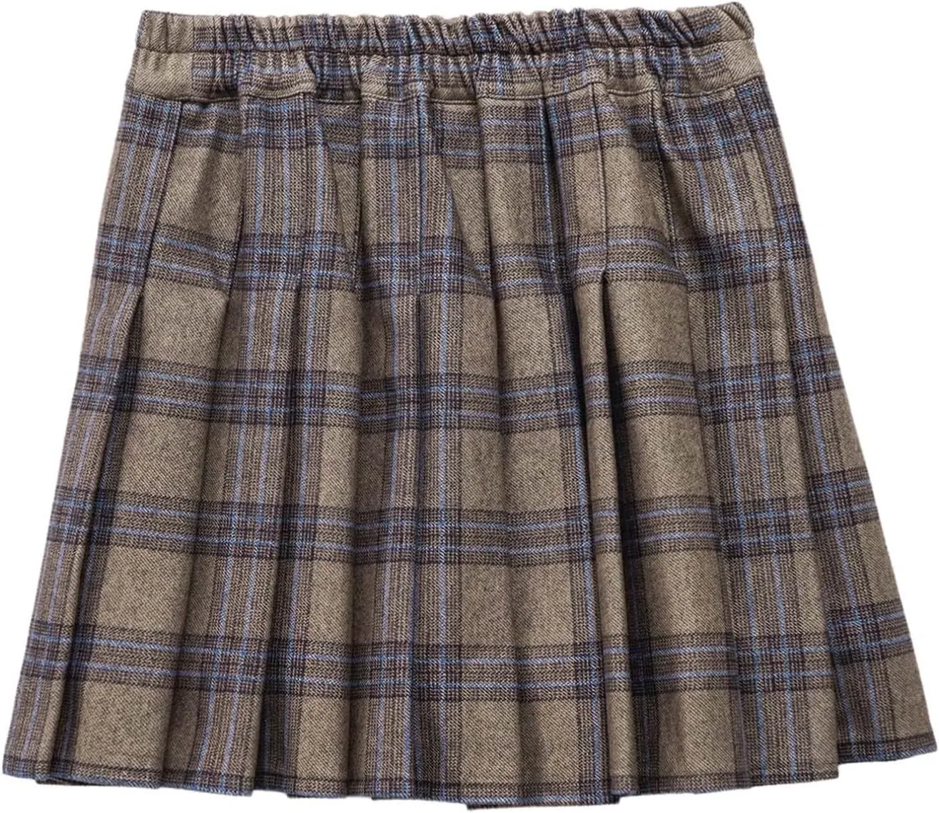 easyforever Kids Girls Plaid A-Line Pleated Mini Skirts School Uniform Skirts Skater Tennis Scooter Skirts Skorts