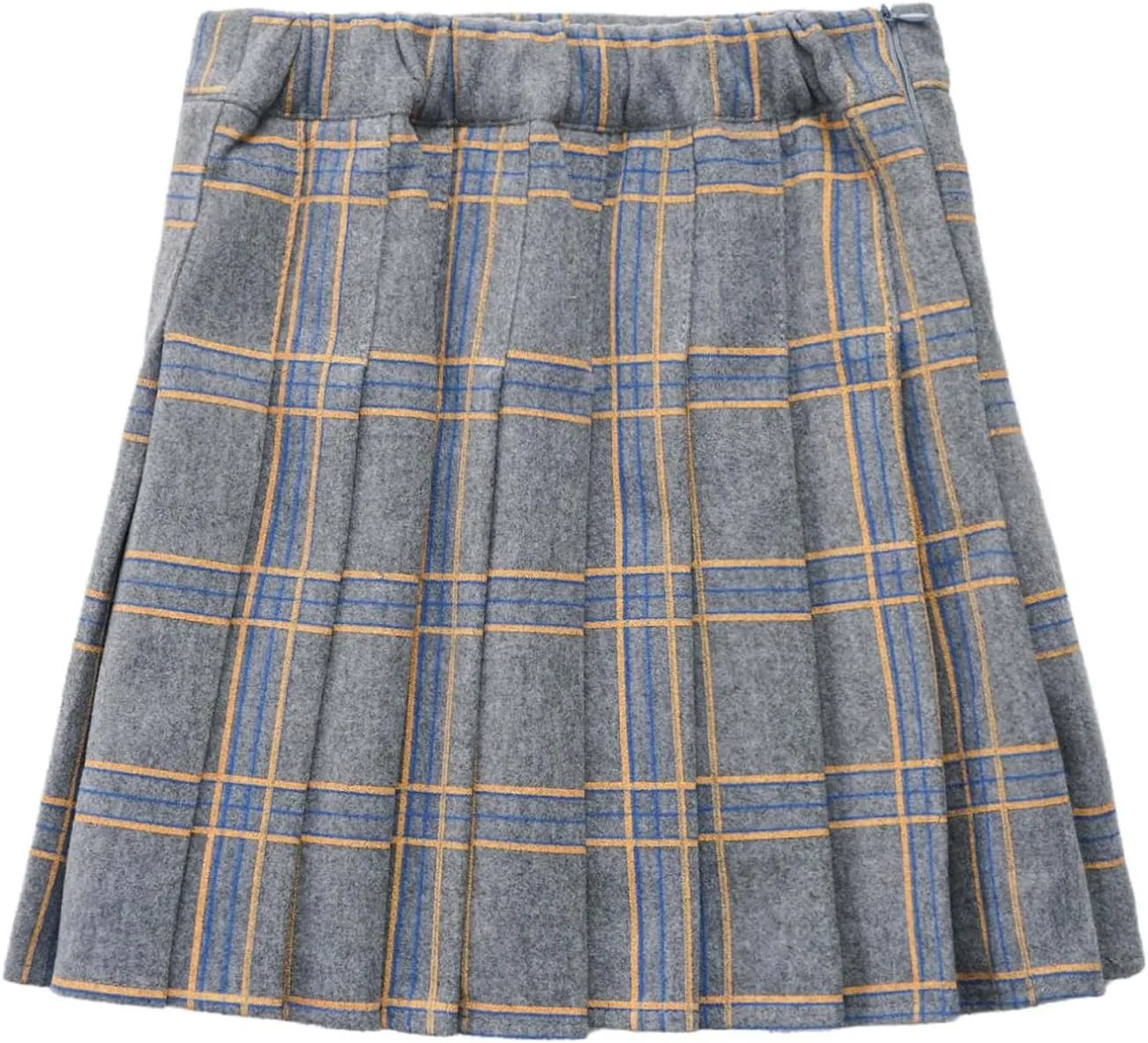 easyforever Kids Girls Plaid A-Line Pleated Mini Skirts School Uniform Skirts Skater Tennis Scooter Skirts Skorts