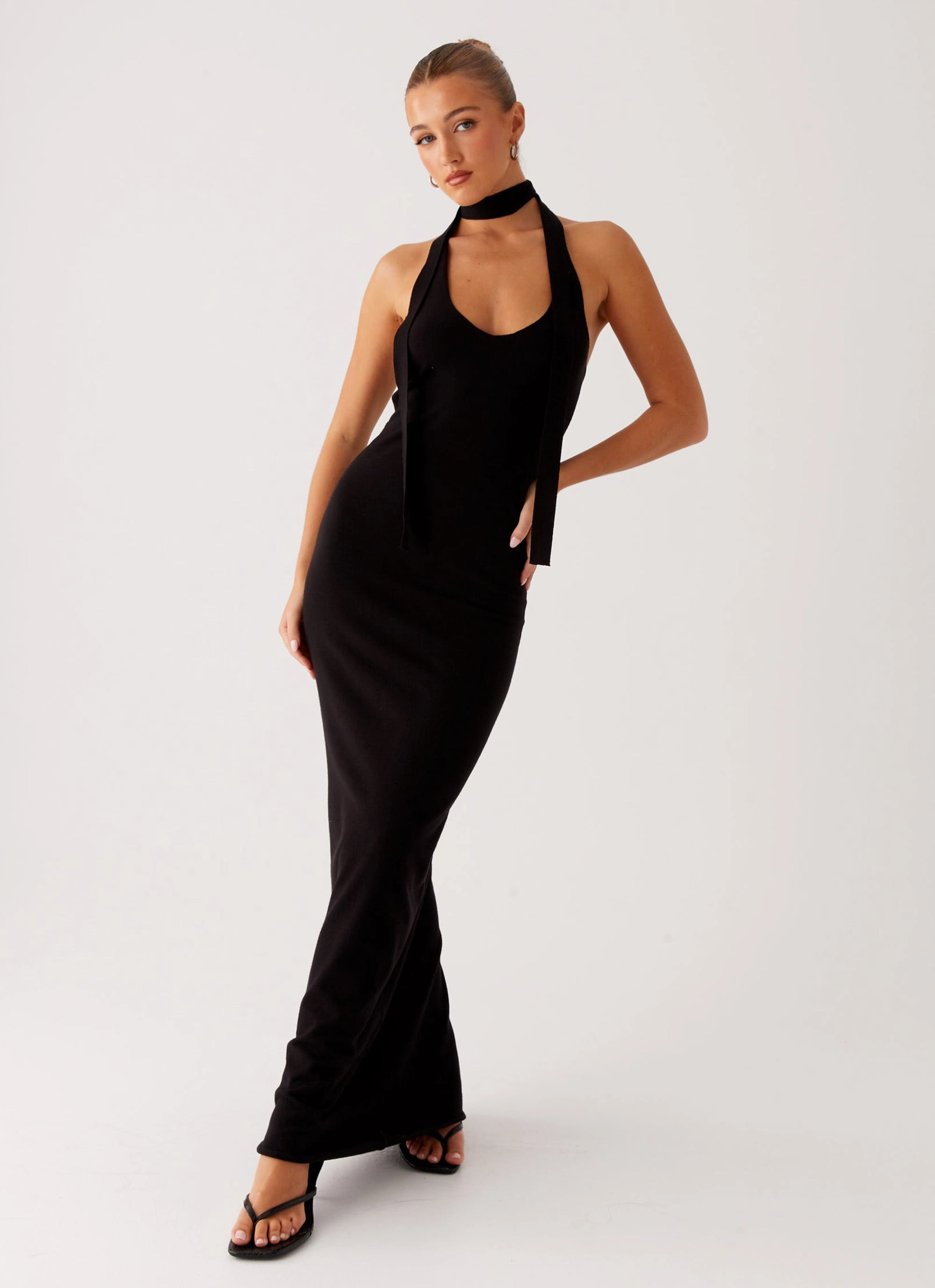 Eddie Knit Maxi Dress - Black
