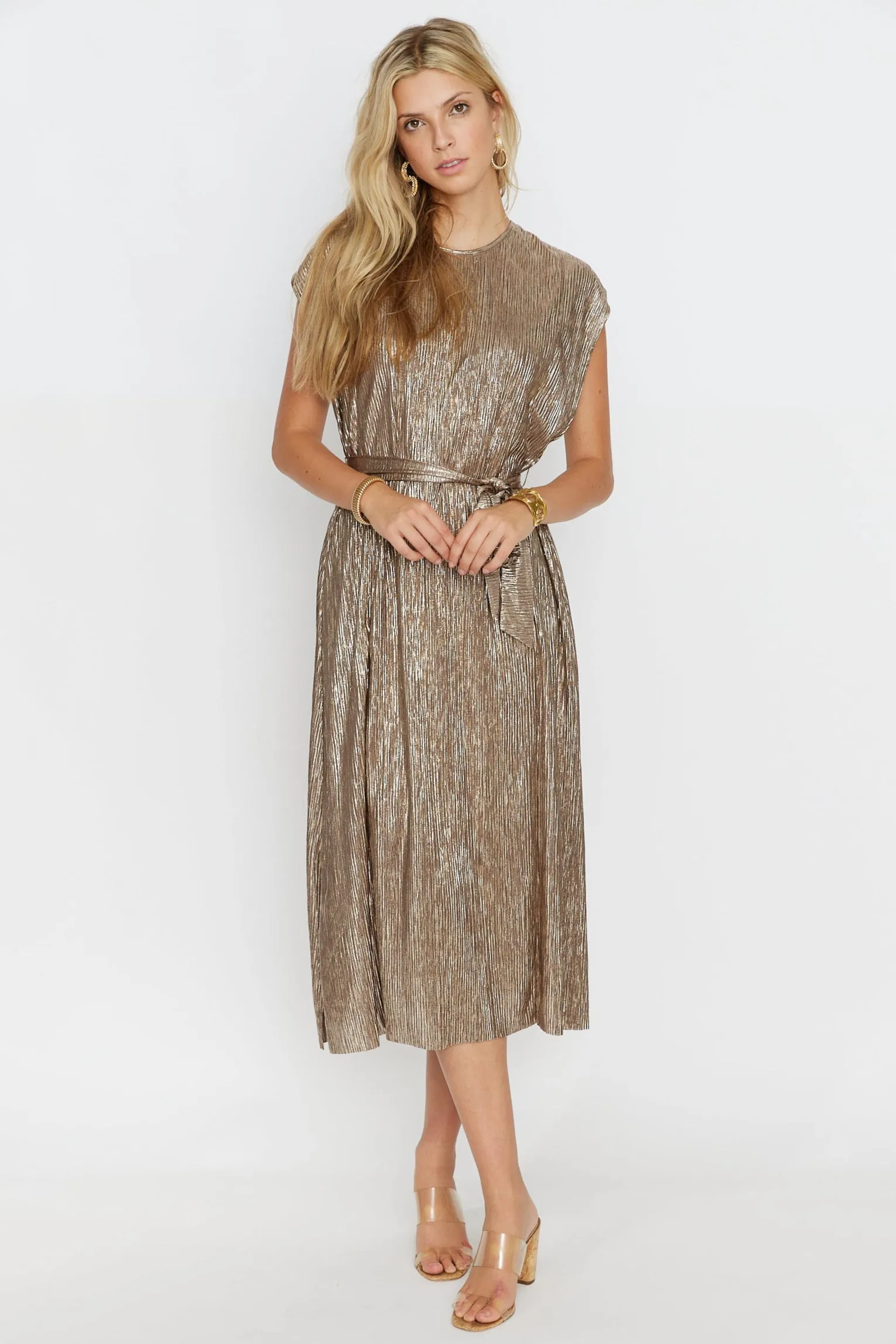 Eden Metallic Midi Dress