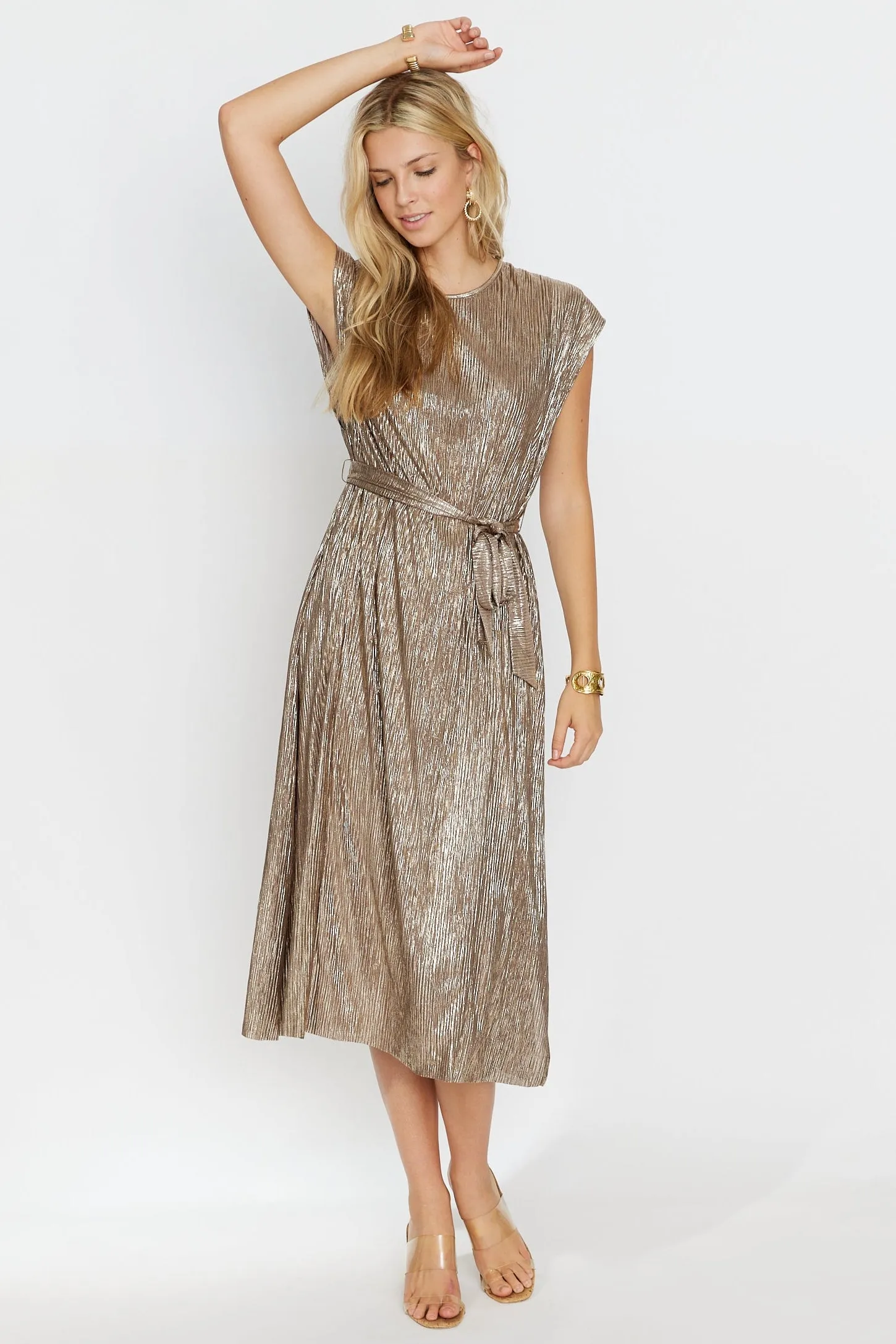 Eden Metallic Midi Dress
