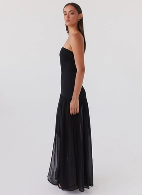 Eden Strapless Maxi Dress - Black Eden Strapless Maxi Dress - Black