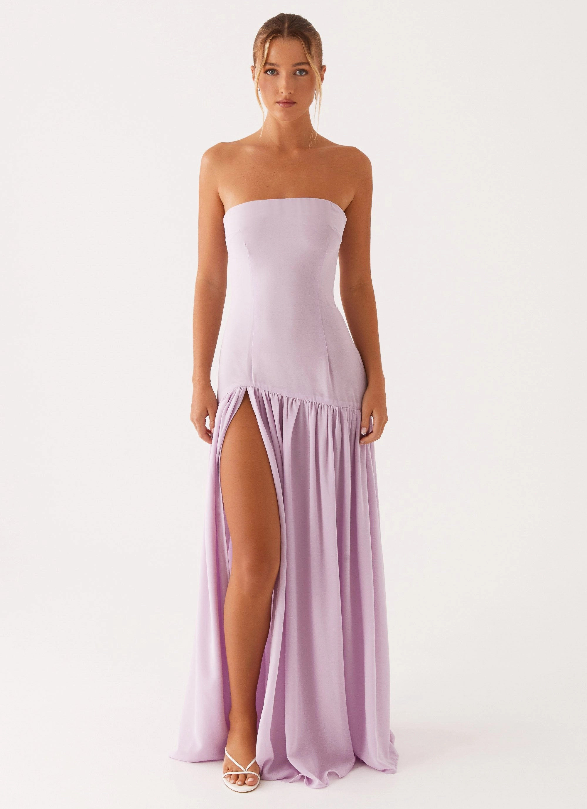 Eden Strapless Maxi Dress - Lilac