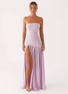 Eden Strapless Maxi Dress - Lilac