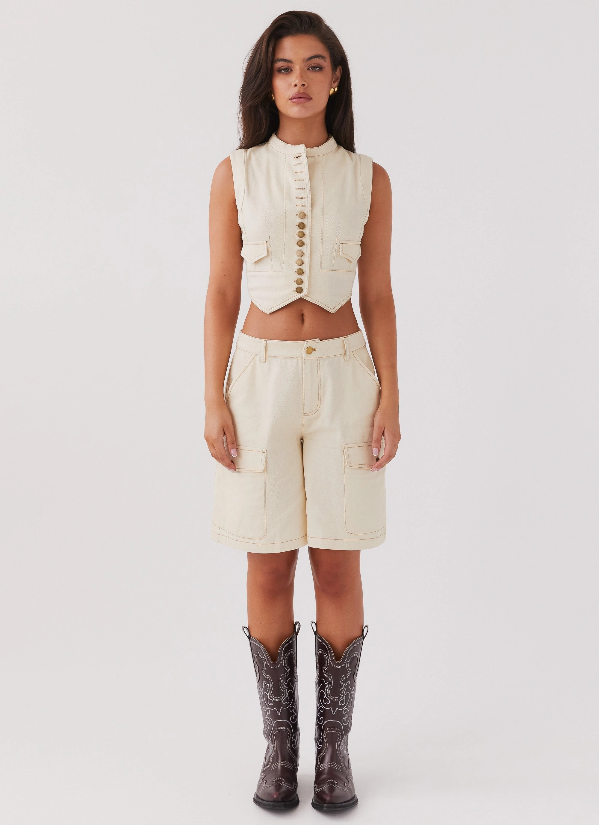 Edina Cargo Top - Antique