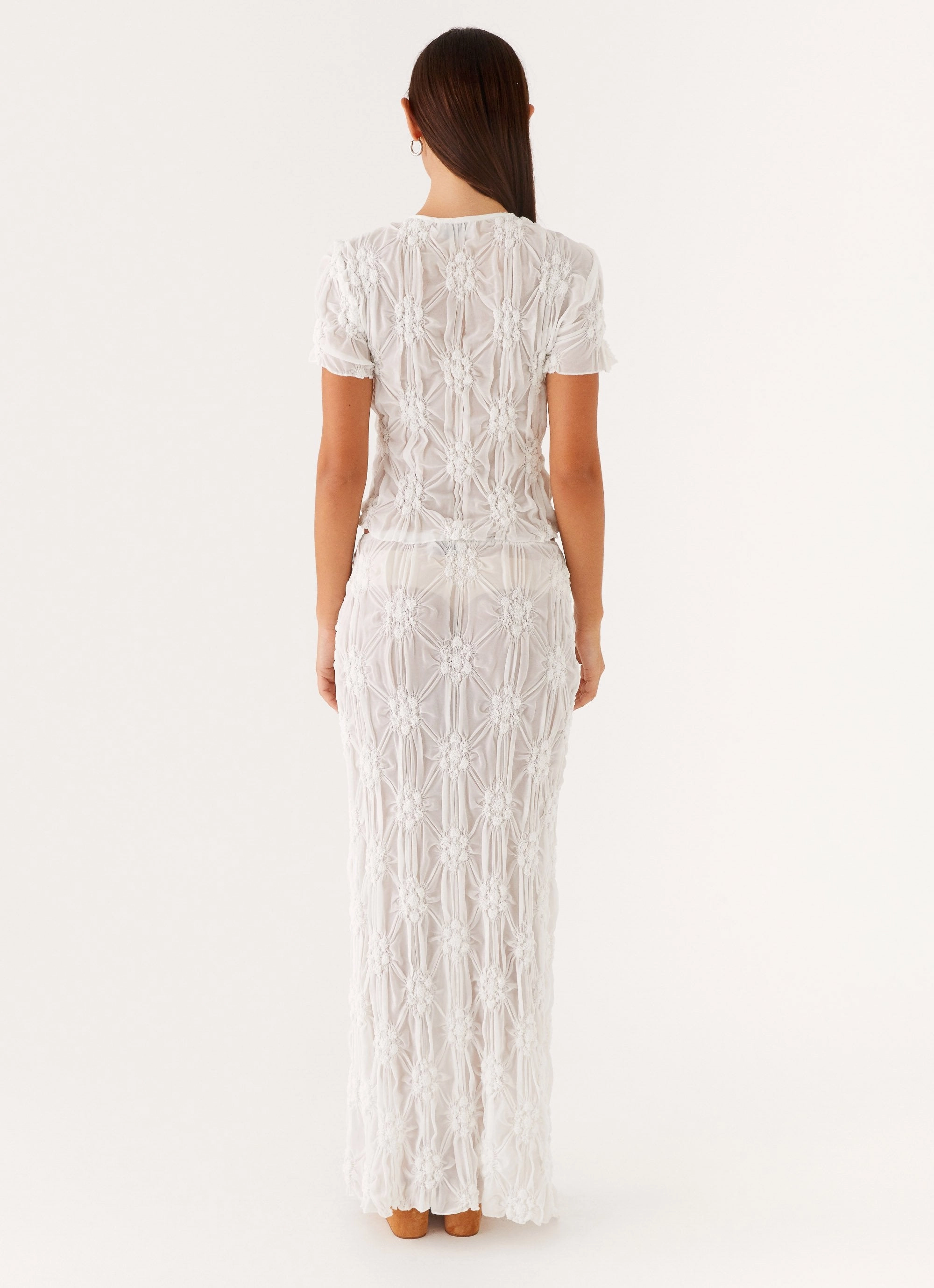 Effortlessly Low Rise Maxi Skirt - Ivory