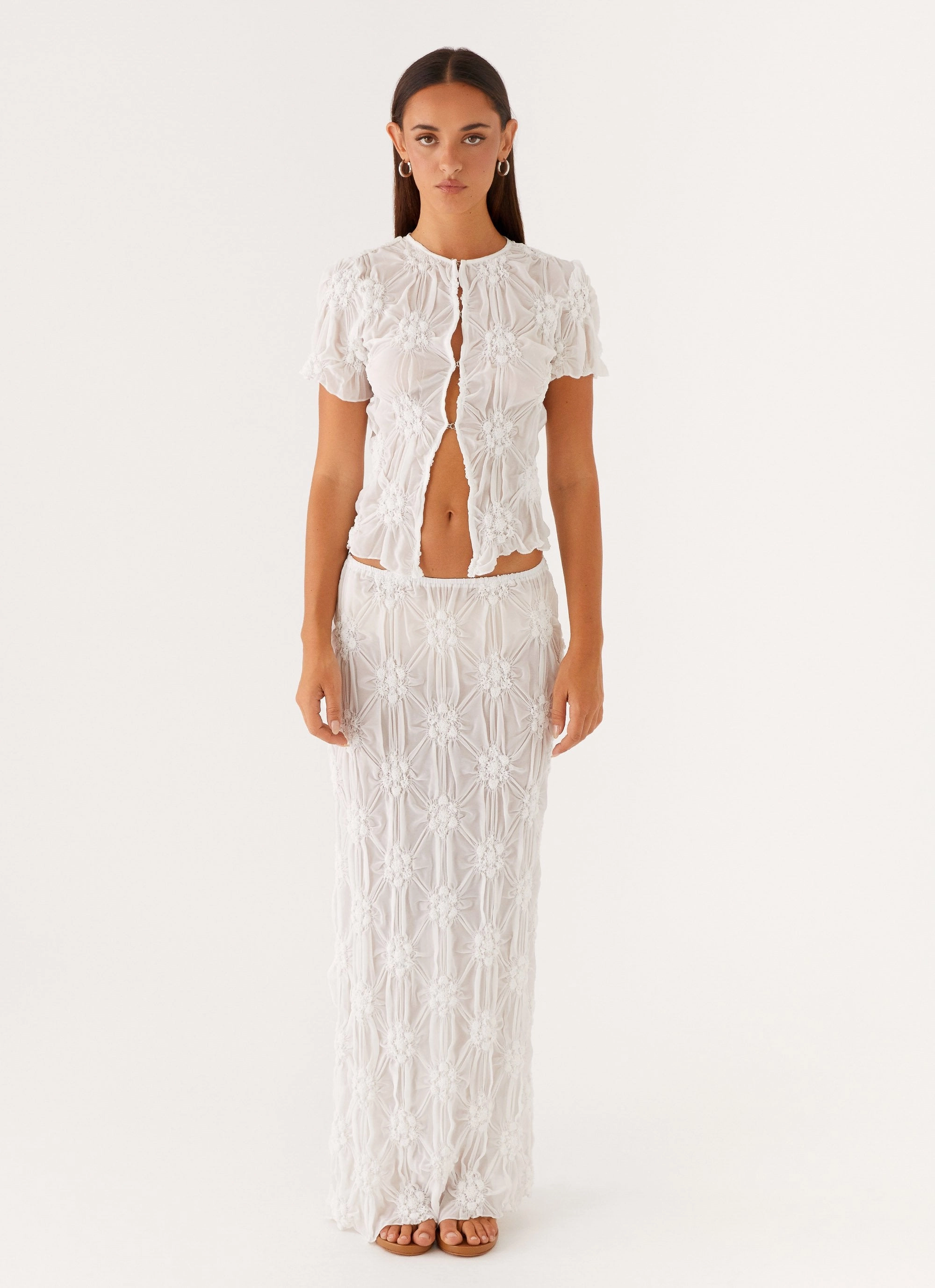 Effortlessly Low Rise Maxi Skirt - Ivory