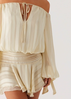 Eira Balloon Sleeve Mini Dress - Ivory Eira Balloon Sleeve Mini Dress - Ivory