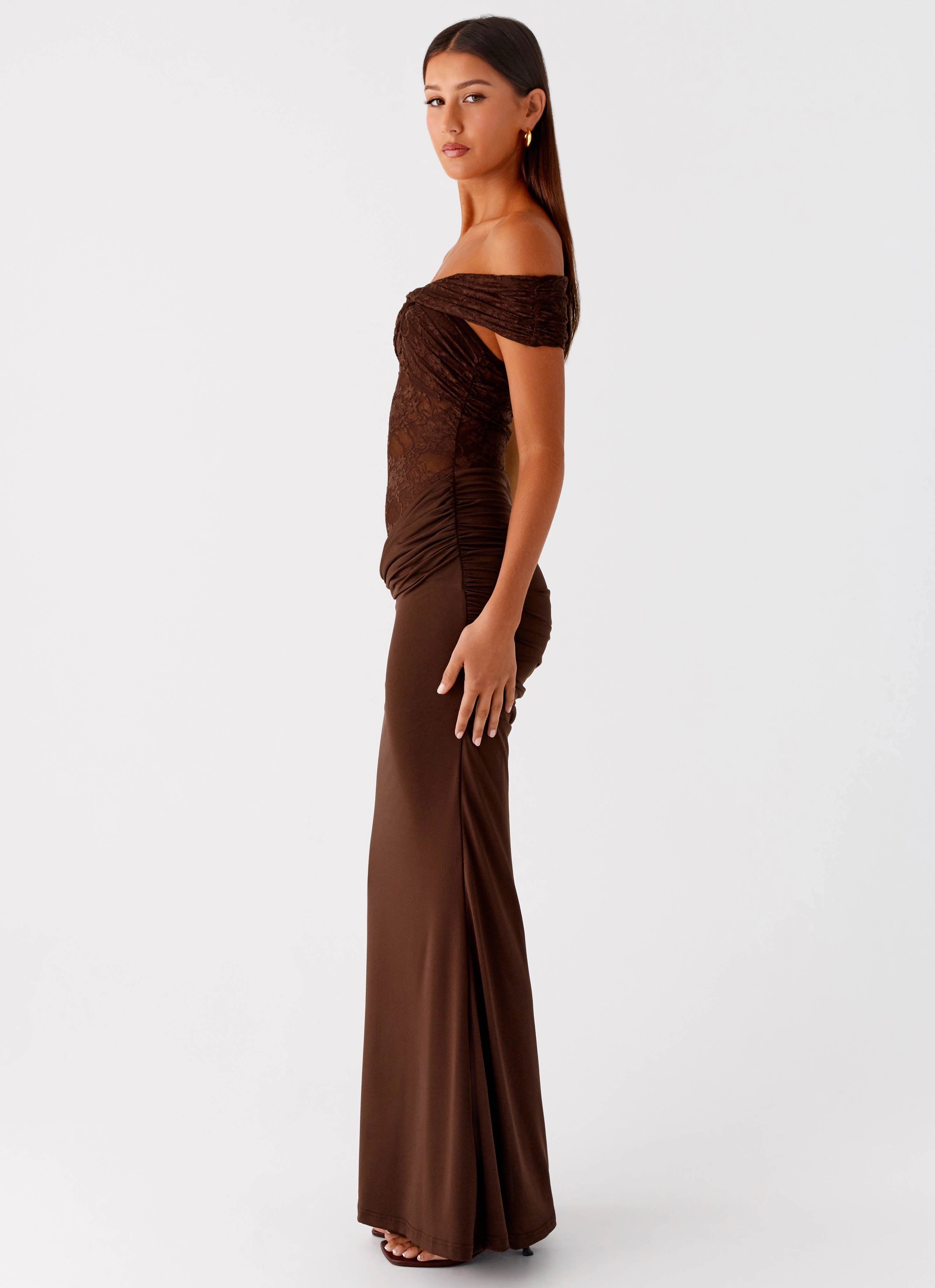 Either Way Maxi Dress - Chocolate