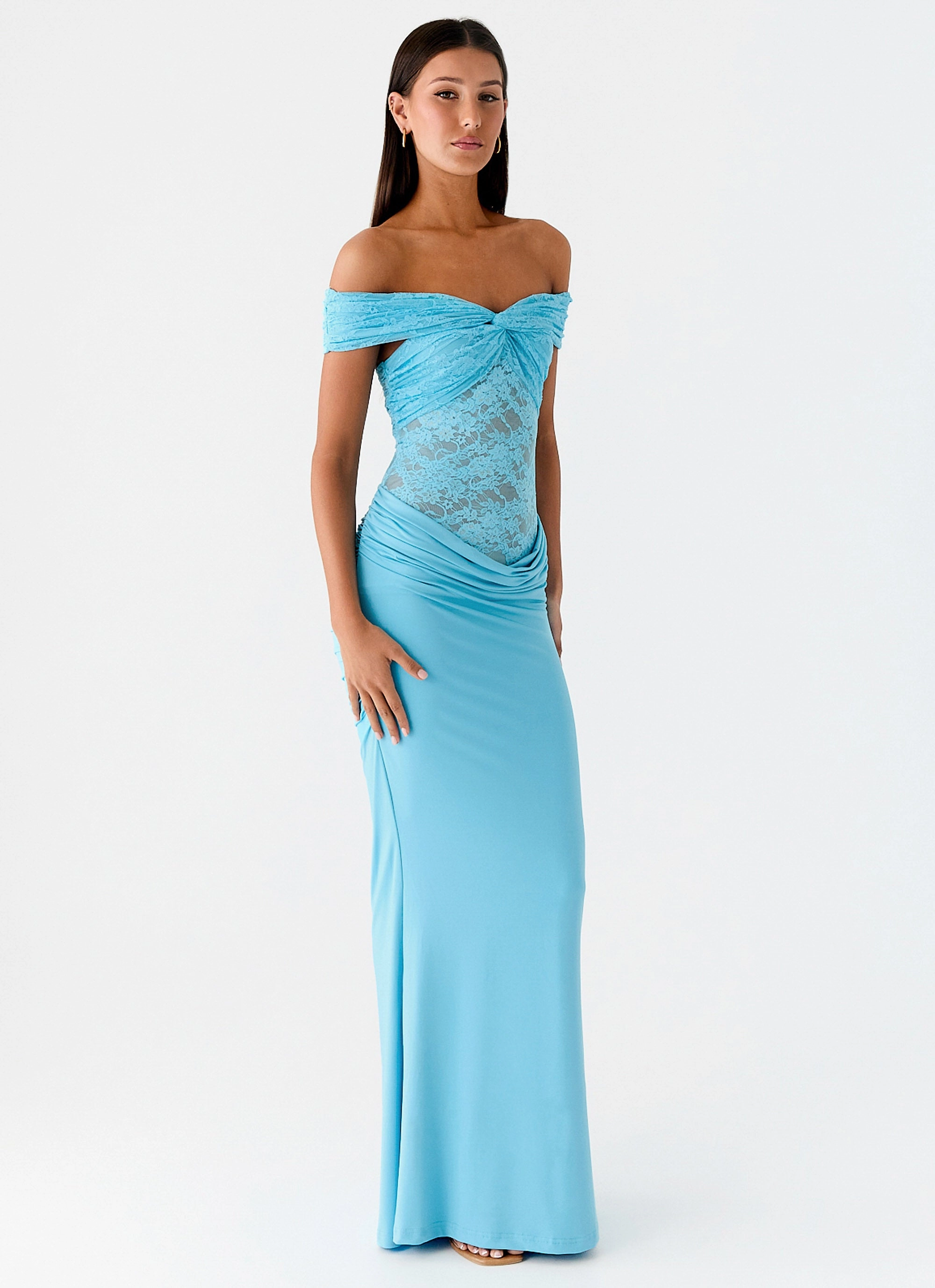 Either Way Maxi Dress - Turquoise Blue