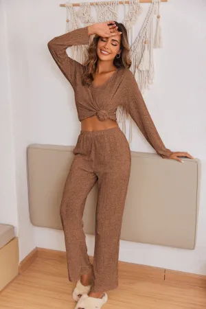 Ekouaer Ribbed Knit Pajamas Set (US Only)