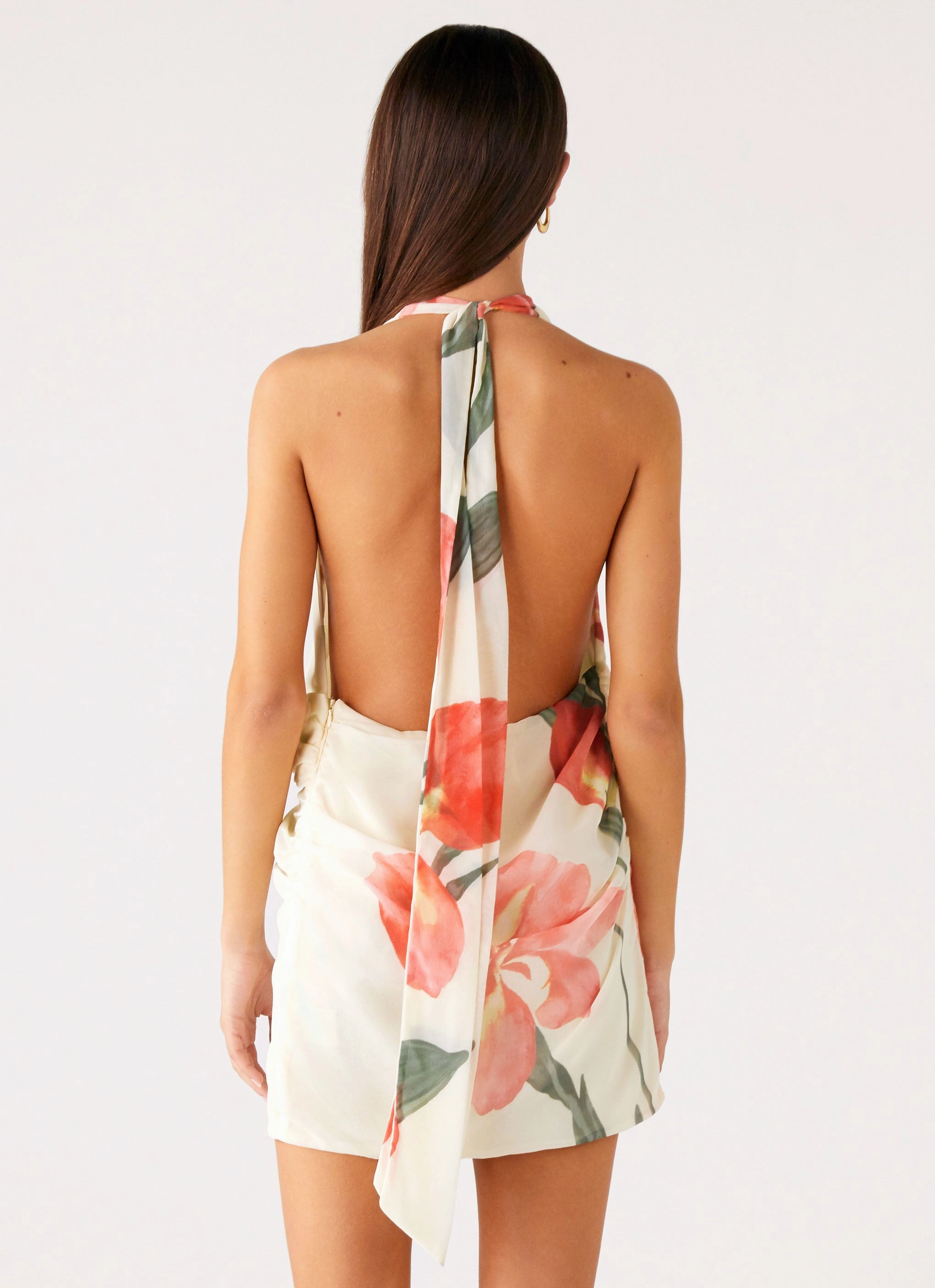 Eleanora Plunge Mini Dress - Siena Floral