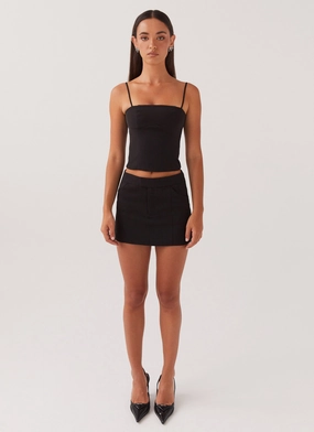 Eliana Suit Mini Skirt - Black Eliana Suit Mini Skirt - Black