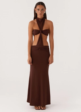 Elinor Maxi Dress - Chocolate Elinor Maxi Dress - Chocolate