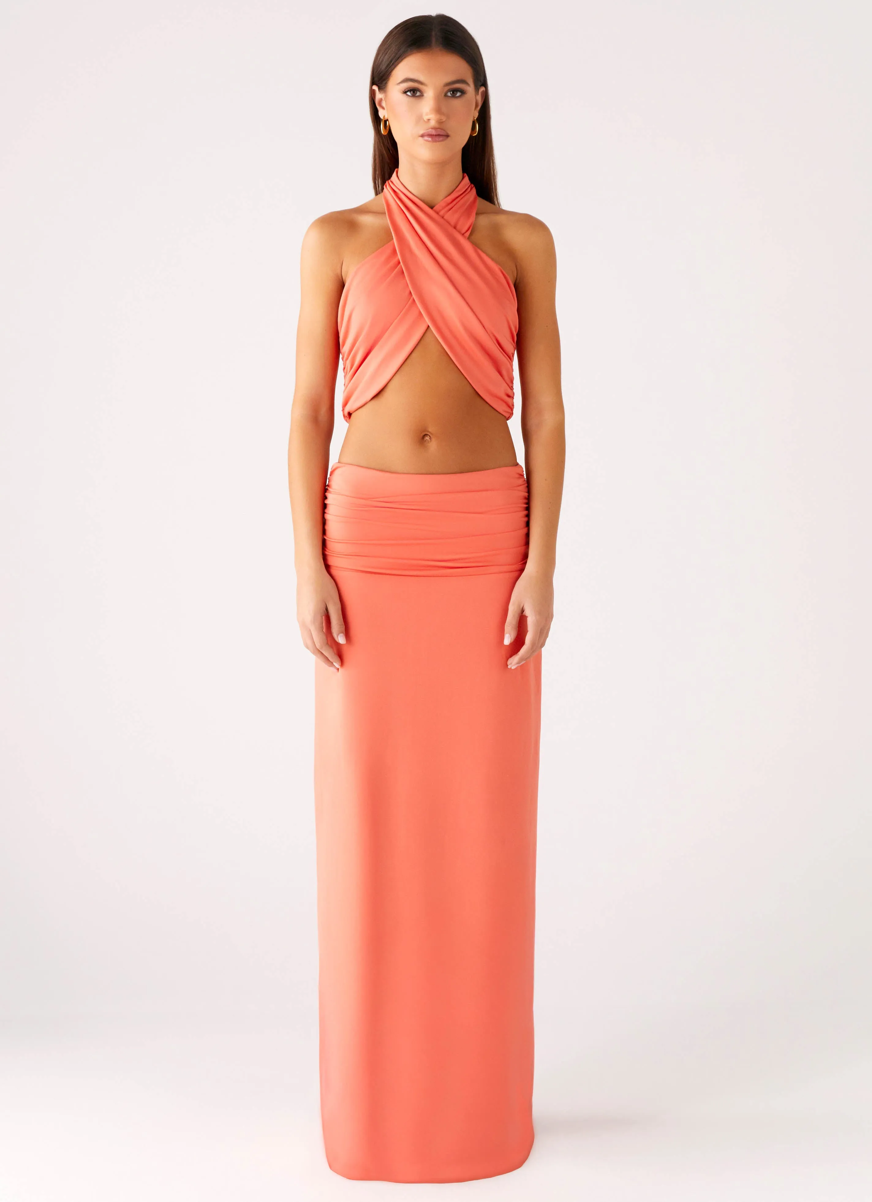 Elisabetta Maxi Skirt - Coral