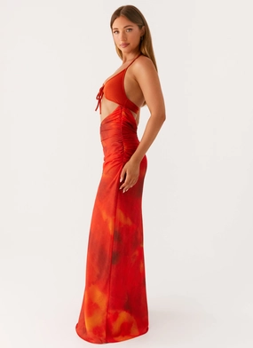 Elixis Maxi Dress - Scarlet Blur Elixis Maxi Dress - Scarlet Blur