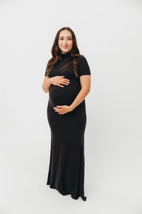 Ellis Maxi Dress in Black - Bump Friendly *Final-Sale* Ellis Maxi Dress in Black - Bump Friendly *Final-Sale*
