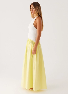 Elora Maxi Dress - Yellow Spliced Elora Maxi Dress - Yellow Spliced